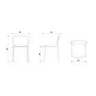 Gepolsterter Küchenstuhl aus Stoff und Metall Made in Italy 2 Stück - Sangria Viadurini