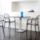 Stapelbarer Küchenstuhl aus Polycarbonat Made in Italy 4 Stück - Ice Viadurini