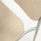 Küchenstuhl aus Holz und lackiertem Metall Made in Italy 2 Stück - Saffia Viadurini