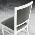 Design-Küchenstuhl aus Buchenholz und Stoff im modernen Stil - Taver Viadurini