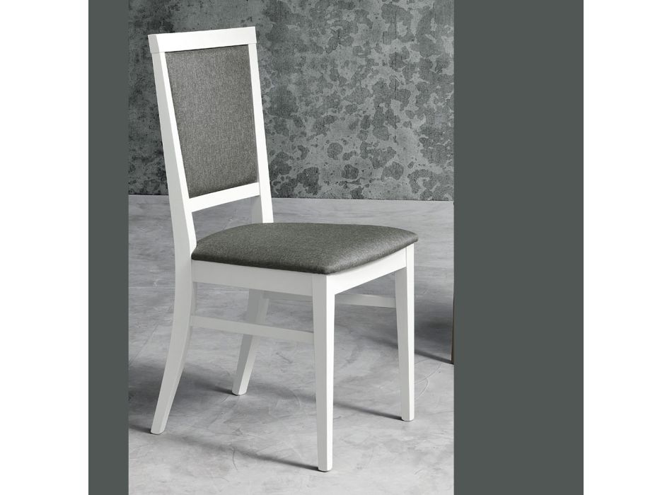 Design-Küchenstuhl aus Buchenholz und Stoff im modernen Stil - Taver Viadurini
