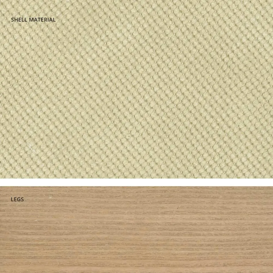 Design-Küchenstuhl aus Holz und Stoff, hergestellt in Italien, Egizia Viadurini