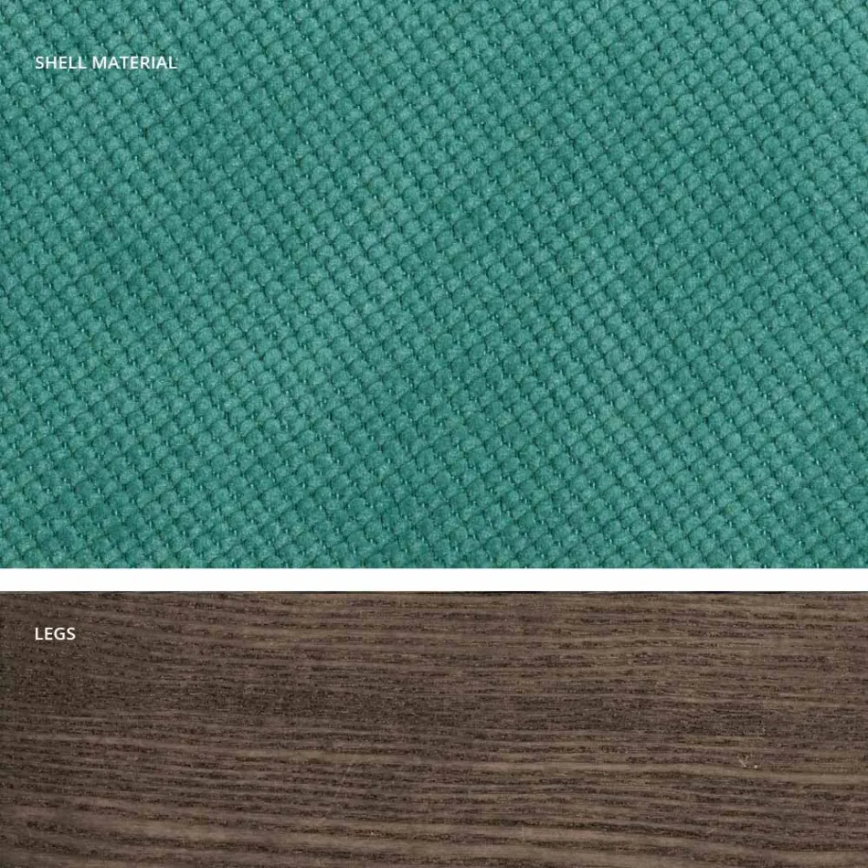 Design-Küchenstuhl aus Holz und Stoff, hergestellt in Italien, Egizia Viadurini