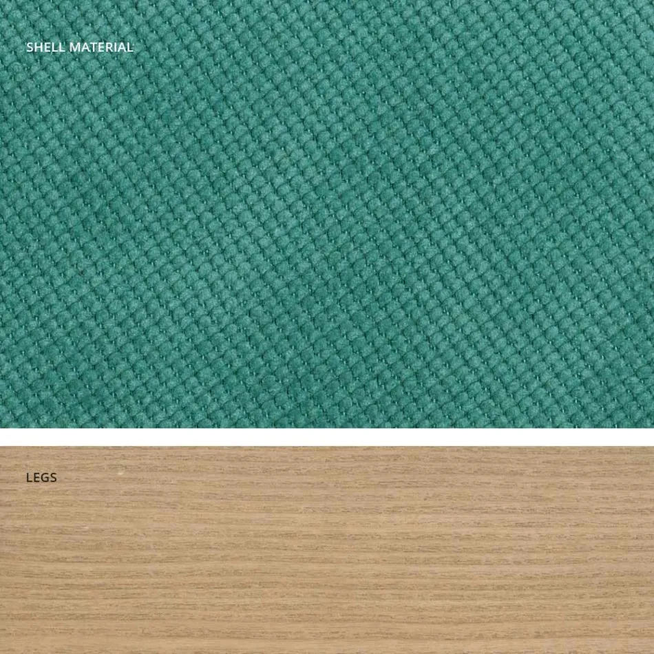 Design-Küchenstuhl aus Holz und Stoff, hergestellt in Italien, Egizia Viadurini