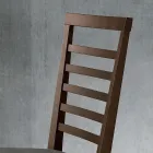 Küchenstuhl aus Holz und Sitz aus italienischem Designstoff - Jeanine Viadurini