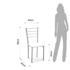 Küchenstuhl aus Kunstleder und lackiertem Metall 4 Teile - Remida Viadurini