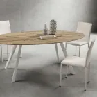 Küchenstuhl, vollständig gepolstert mit Öko-Leder, hergestellt in Italien, 2 Stück – Maria Viadurini