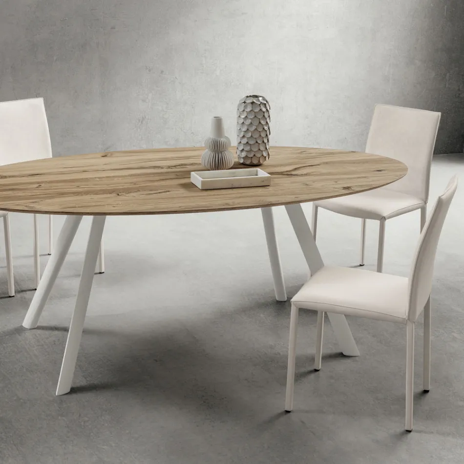 Küchenstuhl, vollständig gepolstert mit Öko-Leder, hergestellt in Italien, 2 Stück – Maria Viadurini