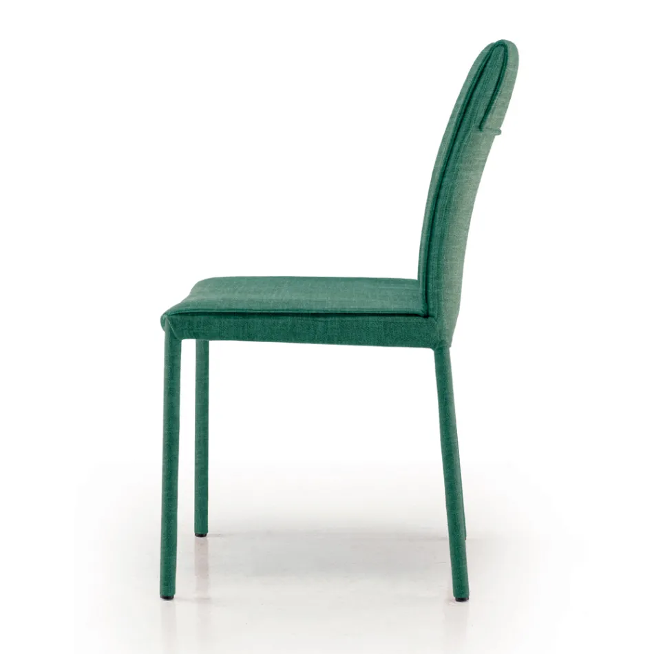 Küchenstuhl mit Stoffbezug, hergestellt in Italien, 4 Stück – Monnalisa Viadurini