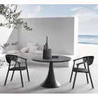 Outdoor-Stuhl mit Aluminiumstruktur und Seilrückenlehne, 2-teilig – Turbo Viadurini