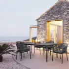 Stapelbarer Outdoor-Stuhl mit Stoffsitz, Homemotion 4-teilig - Aleandro Viadurini