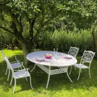 Stapelbarer Außenstuhl aus weißem oder anthrazitfarbenem Aluminium, 4 Stück - Ode Viadurini