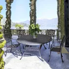 Stapelbarer Außenstuhl aus weißem oder anthrazitfarbenem Aluminium, 4 Stück - Ode Viadurini