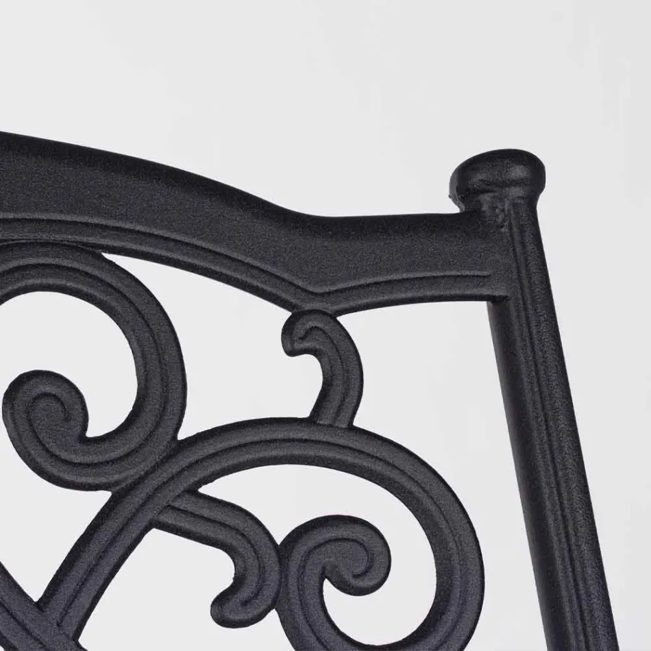 Stapelbarer Außenstuhl aus weißem oder anthrazitfarbenem Aluminium, 4 Stück - Ode Viadurini