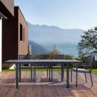 Homemotion Stapelbarer Outdoor-Stuhl aus Aluminium, 4 Stück - Carina Viadurini