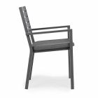 Homemotion Stapelbarer Outdoor-Stuhl aus Aluminium, 4 Stück - Carina Viadurini