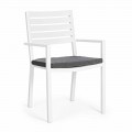 Homemotion Stapelbarer Outdoor-Stuhl aus Aluminium, 4 Stück - Carina