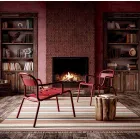 Stapelbarer Aluminiumstuhl im Freien Hergestellt in Italien, 2 Stück - Shyla Viadurini