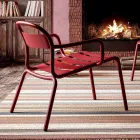 Stapelbarer Aluminiumstuhl im Freien Hergestellt in Italien, 2 Stück - Shyla Viadurini