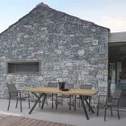 Stapelbarer Outdoor-Stuhl aus lackiertem Aluminium, Homemotion, 4 Stück - Vicki Viadurini