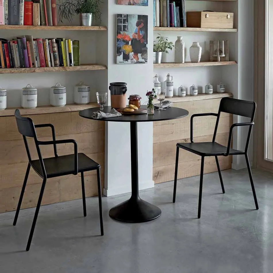 Stapelbarer Metallstuhl im Freien Hergestellt in Italien, 4 Stück - Xylia Viadurini