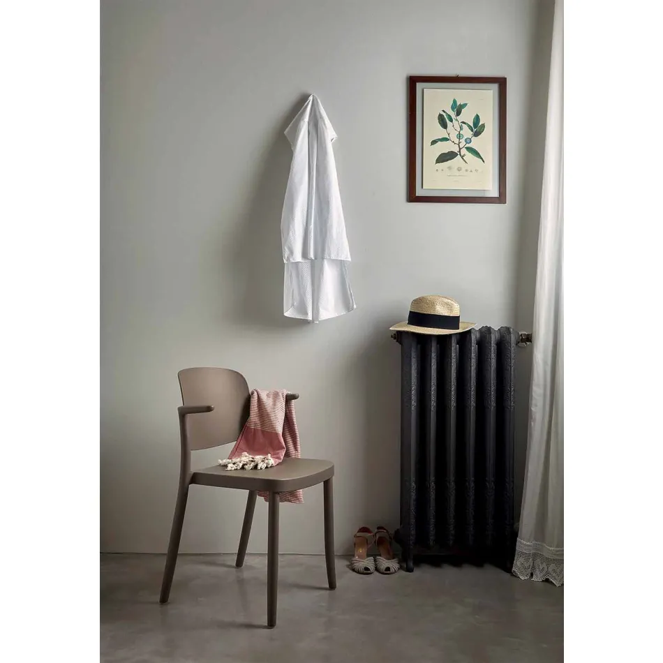 Stapelbarer Gartenstuhl aus Polypropylen Hergestellt in Italien, 4 Stück - Bertina Viadurini