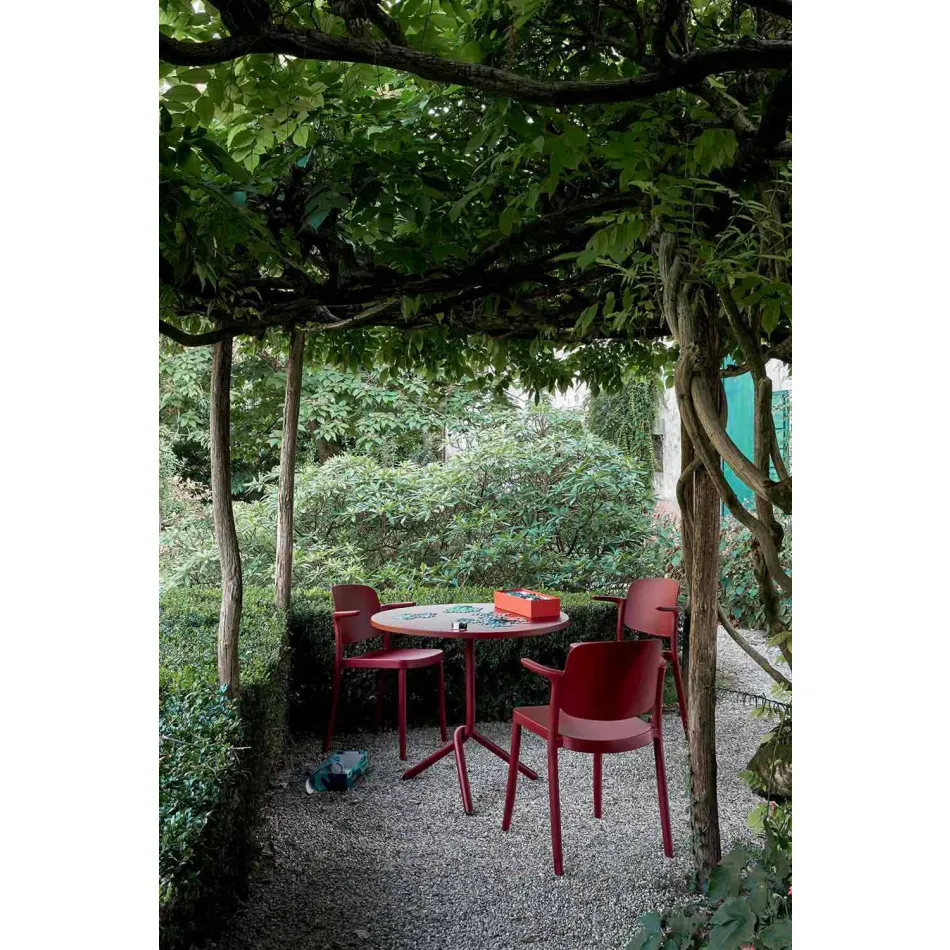 Stapelbarer Gartenstuhl aus Polypropylen Hergestellt in Italien, 4 Stück - Bertina Viadurini