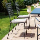 Outdoor-Stuhl aus verzinktem Stahl stapelbar 4 Stück Made in Italy - Sibo Viadurini