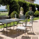 Outdoor-Stuhl aus verzinktem Stahl stapelbar 4 Stück Made in Italy - Sibo Viadurini