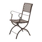 Klappbarer Outdoor-Stuhl aus verzinktem Stahl Made in Italy 2 Stück - Selvaggia Viadurini