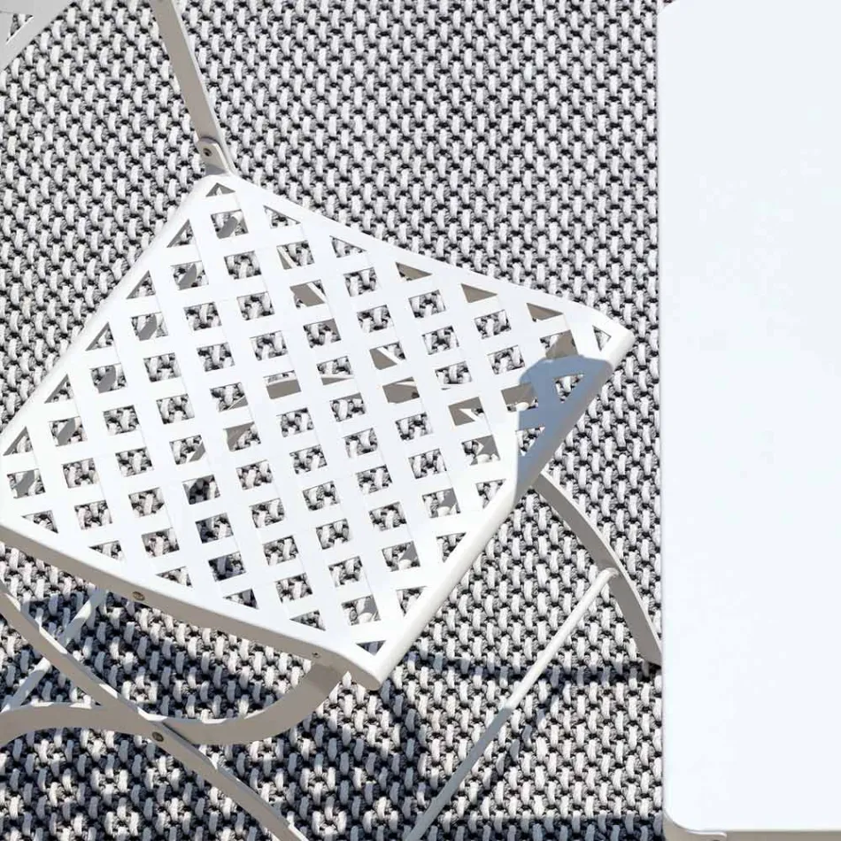 Klappbarer Outdoor-Stuhl aus verzinktem Stahl Made in Italy 2 Stück - Selvaggia Viadurini