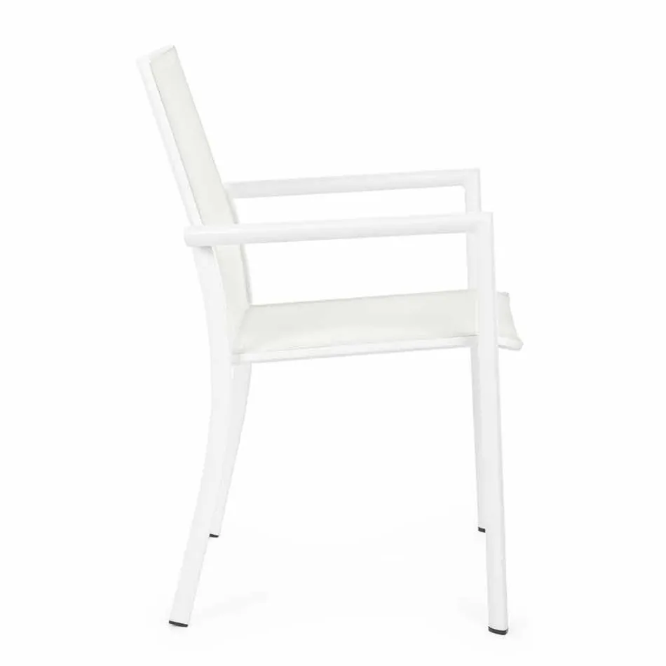 Außenstuhl aus Aluminium mit Armlehnen von Homemotion - Casper Design Viadurini