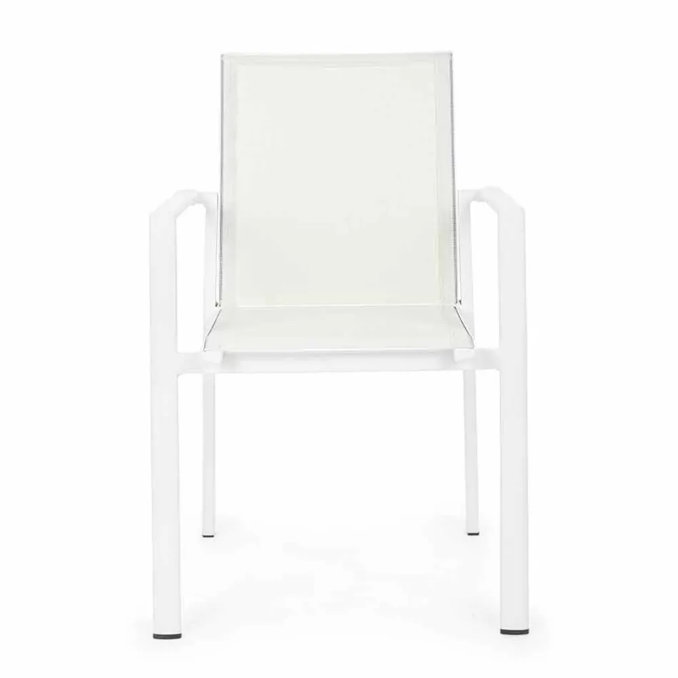 Außenstuhl aus Aluminium mit Armlehnen von Homemotion - Casper Design Viadurini