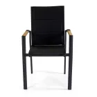 Outdoor-Stuhl aus Aluminium mit doppelschichtigem Textilene - Excursion Viadurini