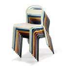 Stapelbarer Aluminiumstuhl im Freien Hergestellt in Italien, 4 Stück - Ulyssa Viadurini