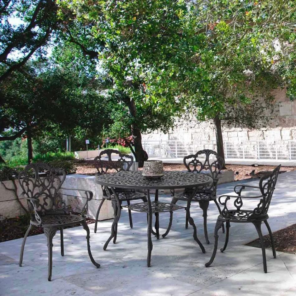 Außenstuhl aus matt lackiertem Aluminium, 2 Stück - Casiro Viadurini