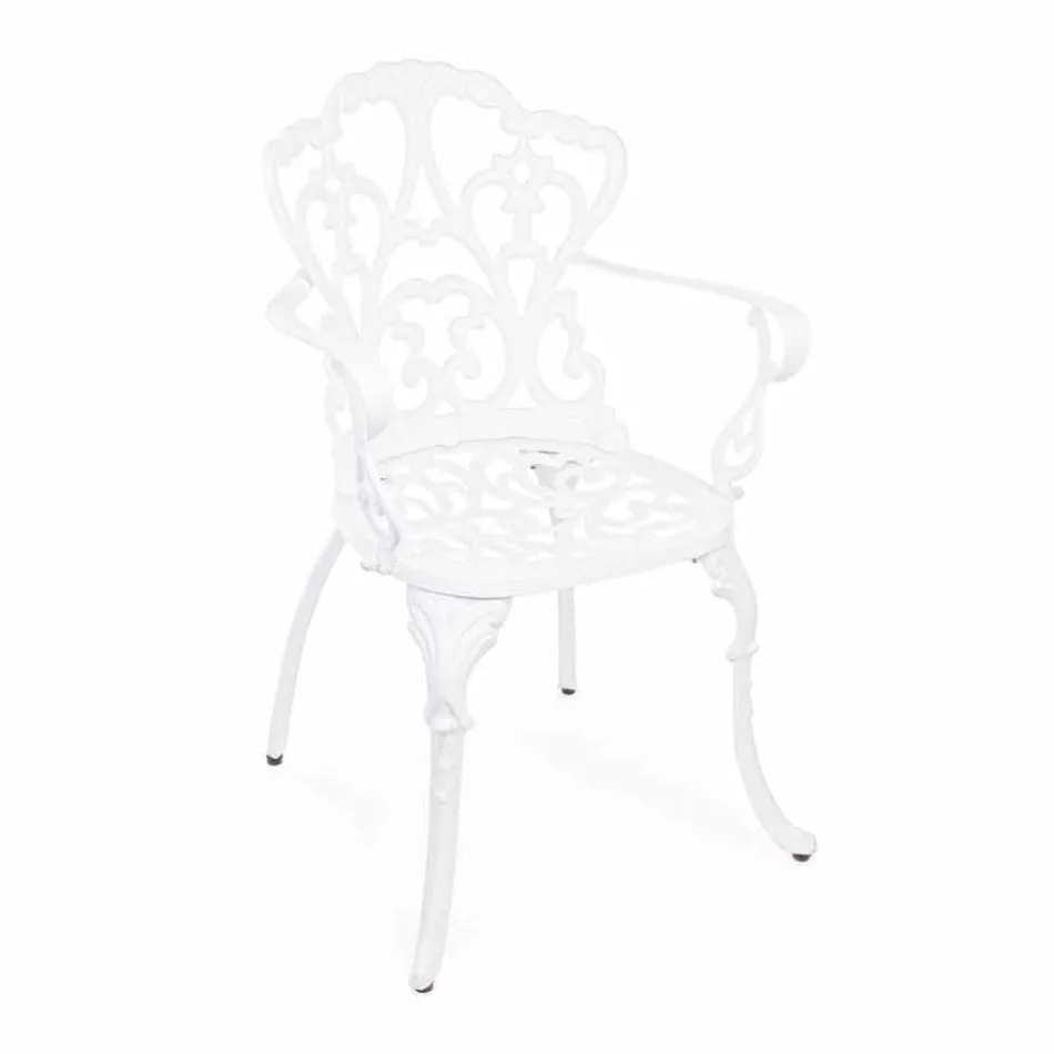 Außenstuhl aus matt lackiertem Aluminium, 2 Stück - Casiro Viadurini