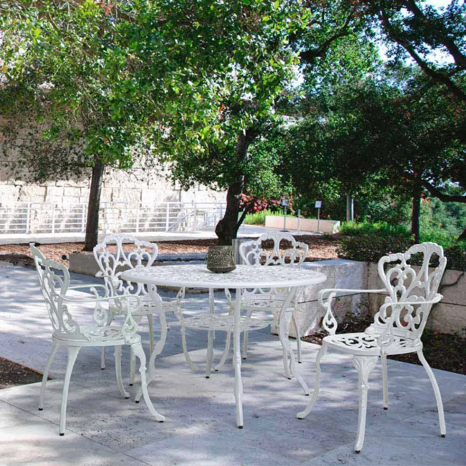 Außenstuhl aus matt lackiertem Aluminium, 2 Stück - Casiro Viadurini