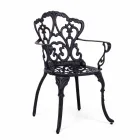 Außenstuhl aus matt lackiertem Aluminium, 2 Stück - Casiro Viadurini