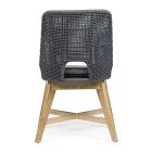 Outdoor-Stuhl aus Seil und Stoff mit Teakholzbasis, Homemotion 2 Stück - Lesya Viadurini