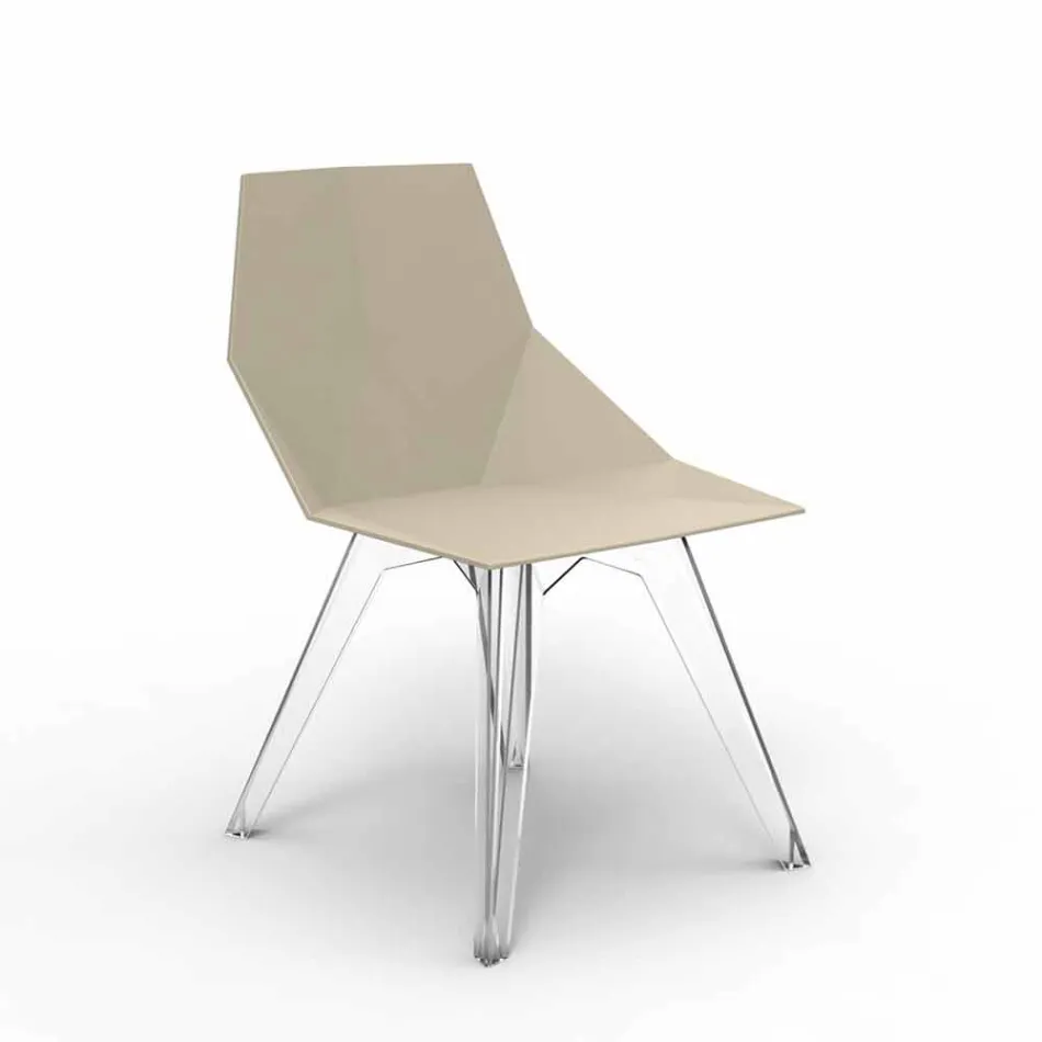 Faz Vondom Design-Gartenstuhl aus Polycarbonat und Polypropylen Viadurini