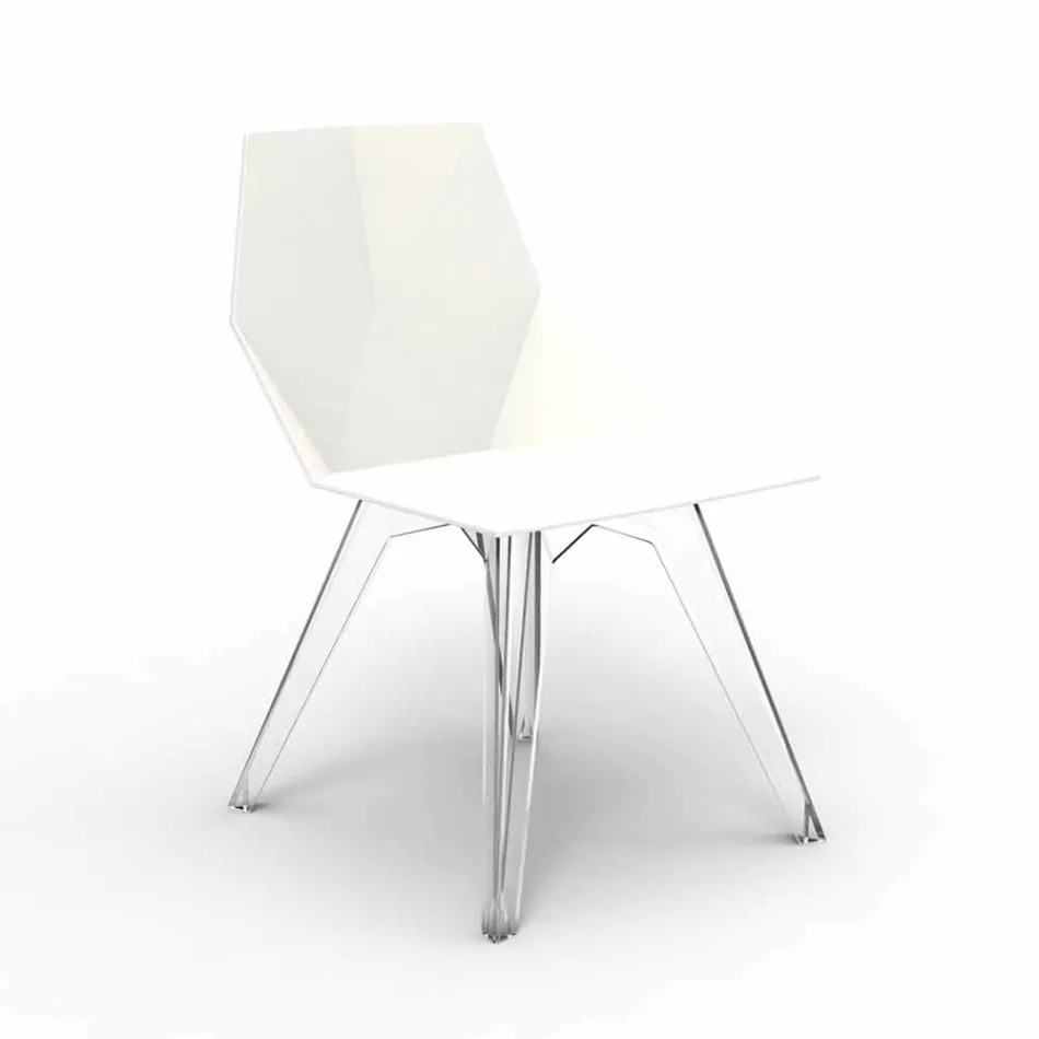 Faz Vondom Design-Gartenstuhl aus Polycarbonat und Polypropylen Viadurini