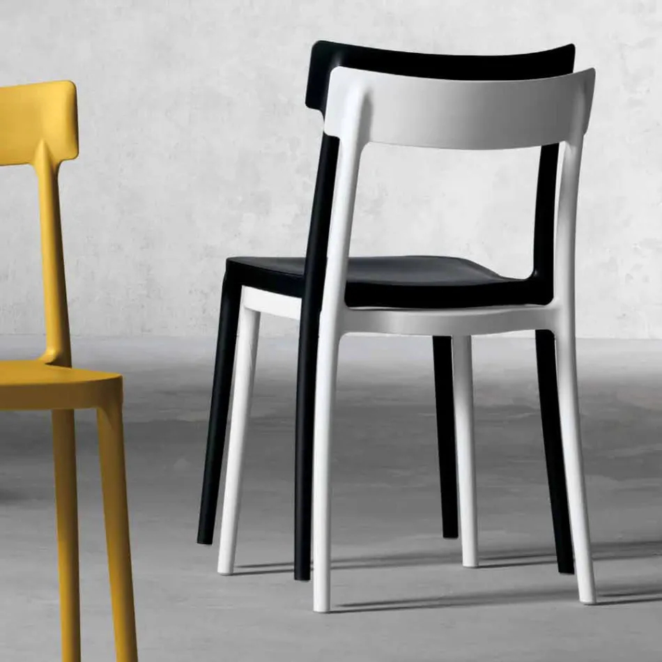 Peia made in Italy Polypropylen Outdoor / Indoor Design Stuhl Viadurini