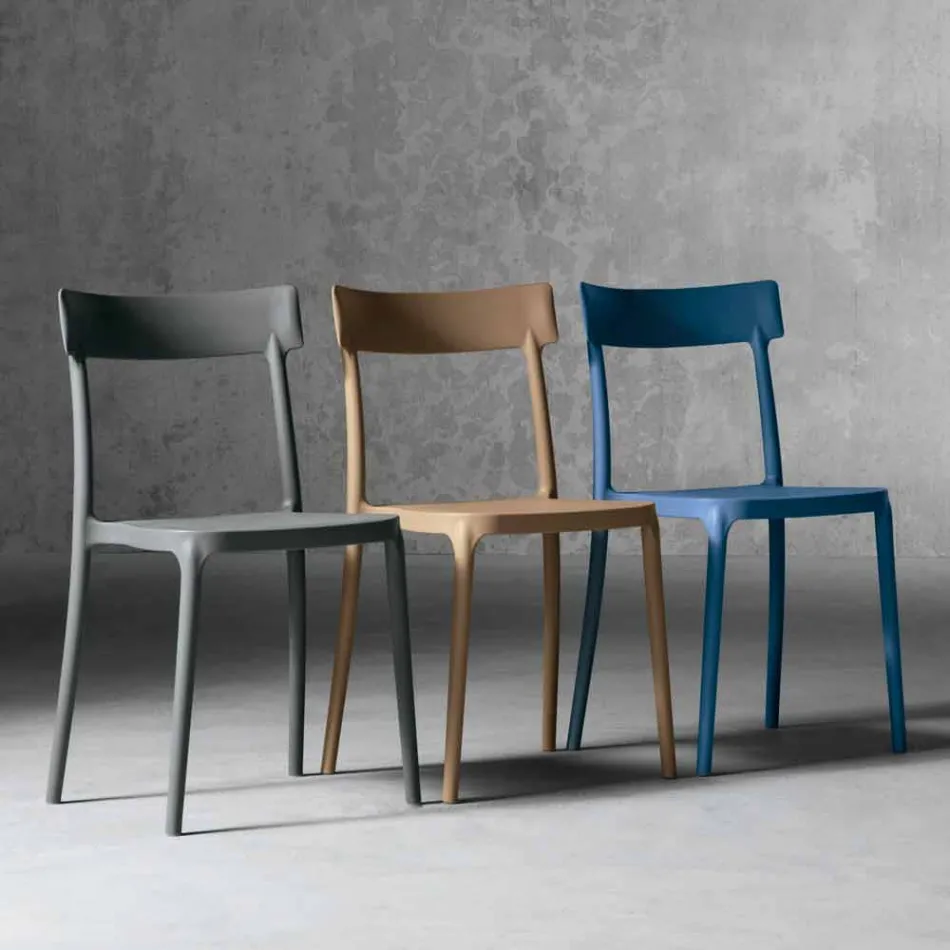 Peia made in Italy Polypropylen Outdoor / Indoor Design Stuhl Viadurini