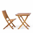 Klappbarer Außenstuhl aus Akazienholz, 2 Stück - Grima Viadurini