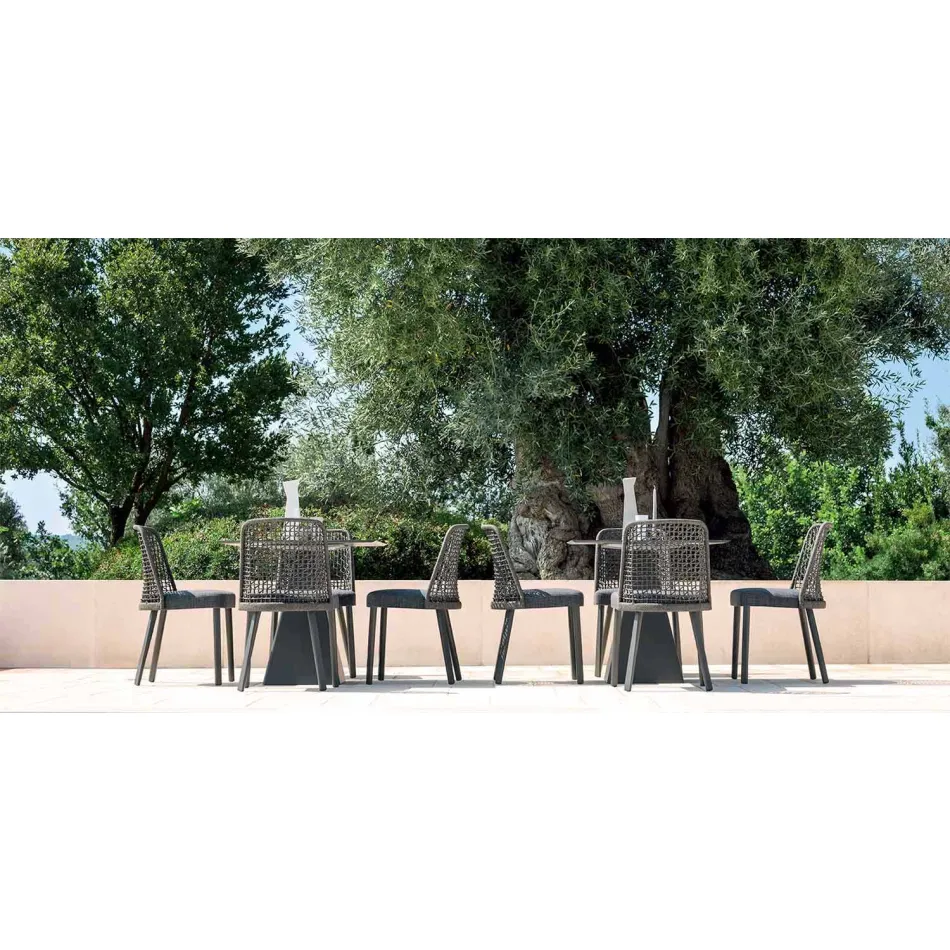 Varaschin Emma Gartenstuhl in Stoff- und Aluminiumdesign Viadurini