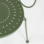 Gartenstuhl mit Armlehnen im Shabby-Chic-Design aus Stahl – Verzauberung Viadurini