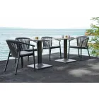 Stapelbarer Gartenstuhl aus Aluminium und technischem Stoff - Smart By Varaschin Viadurini