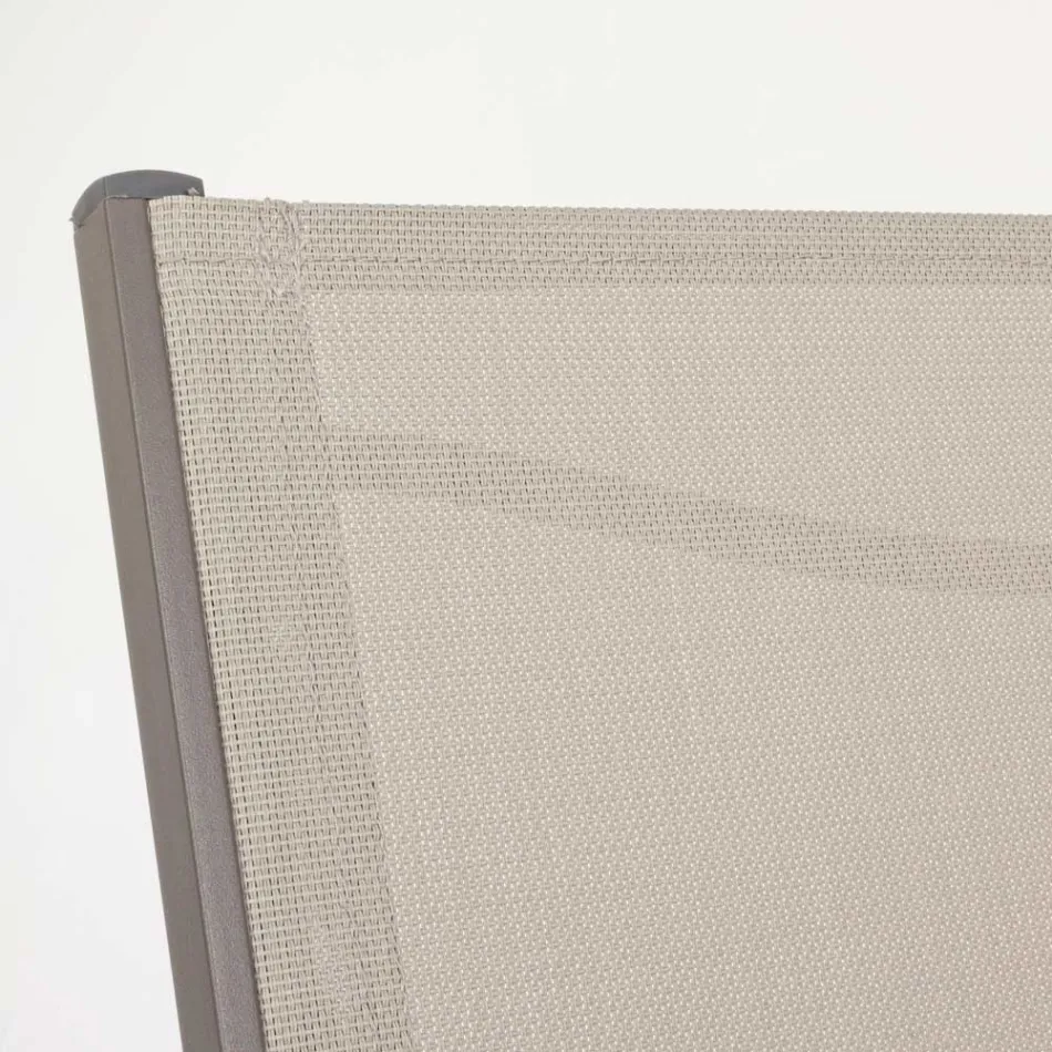 Stapelbarer Gartenstuhl aus Aluminium und Textilene, modernes Design – Franz Viadurini