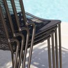 Stapelbarer Gartenstuhl aus verzinktem Metall Made in Italy 4 Stück - Vikas Viadurini